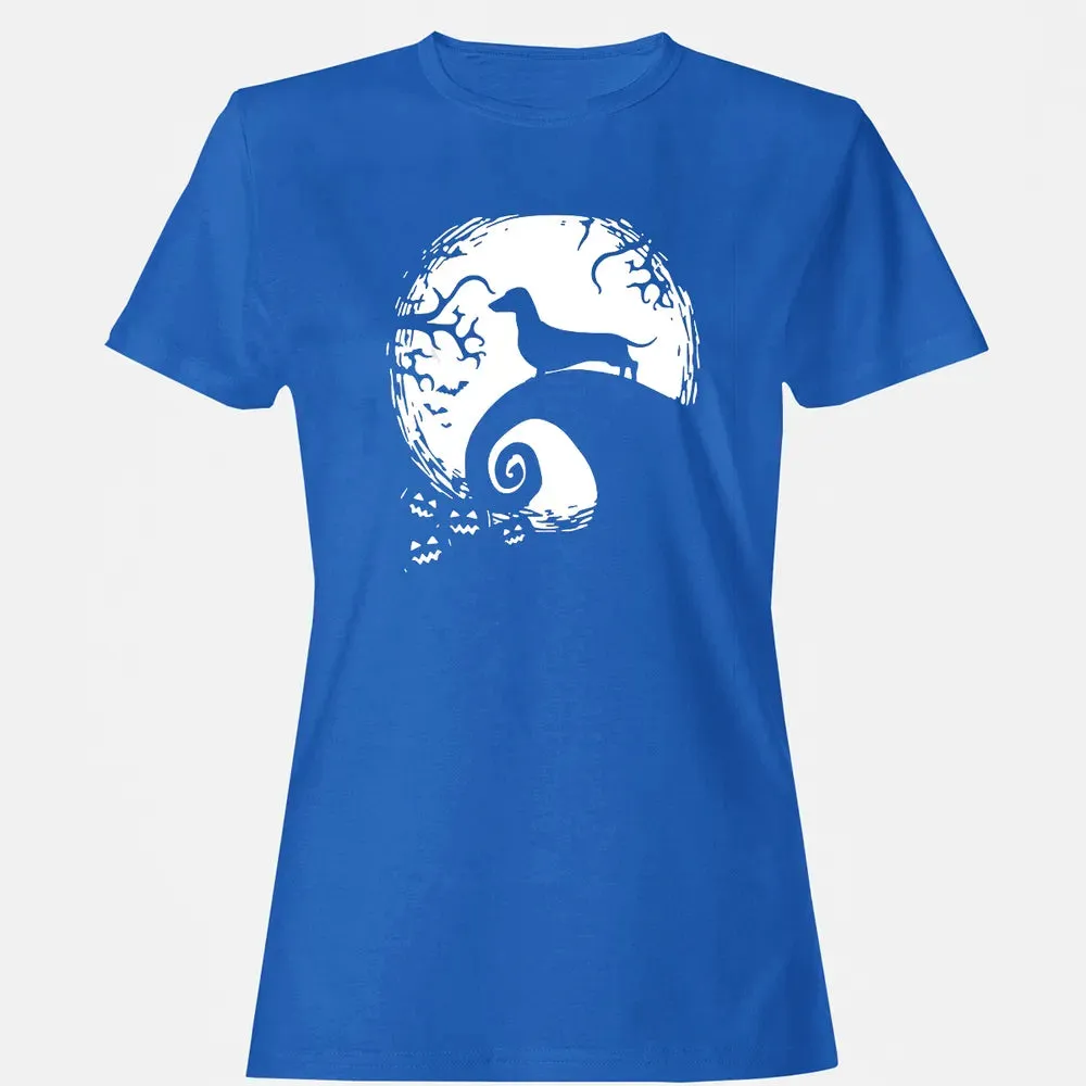 Dachshund And Moon Halloween T For Dachshund Lovers Women's T-shirt - 14