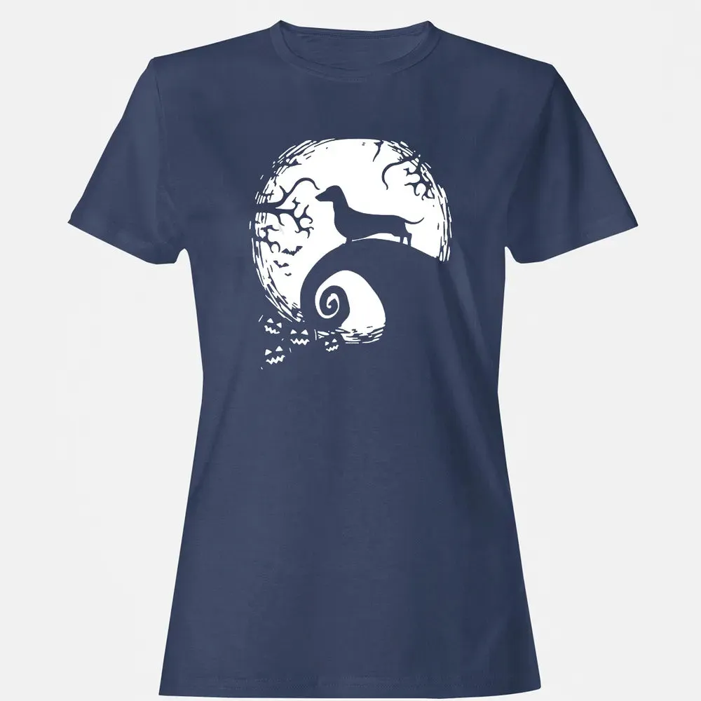 Dachshund And Moon Halloween T For Dachshund Lovers Women's T-shirt - 10