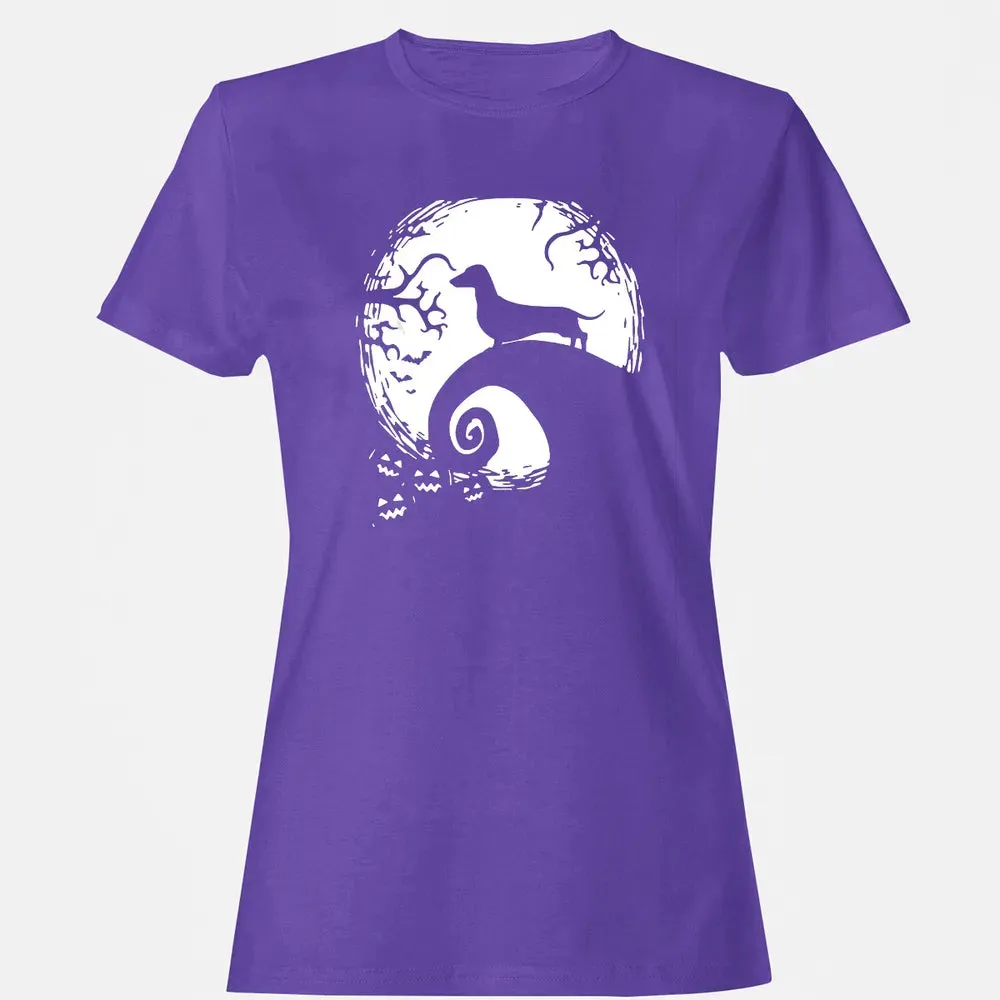 Dachshund And Moon Halloween T For Dachshund Lovers Women's T-shirt - 12