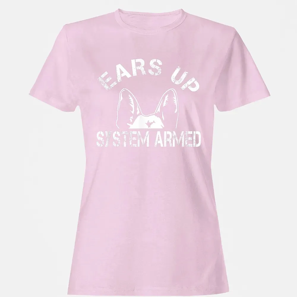Ears up system armed   Funny German shepherd Women's T-shirt - 9