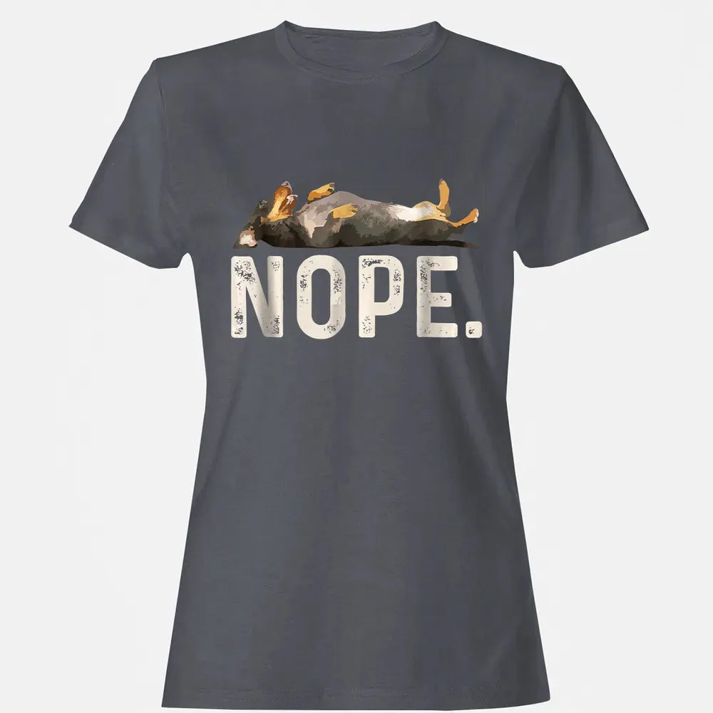 Nope Lazy Dachshund Women's T-shirt - 5