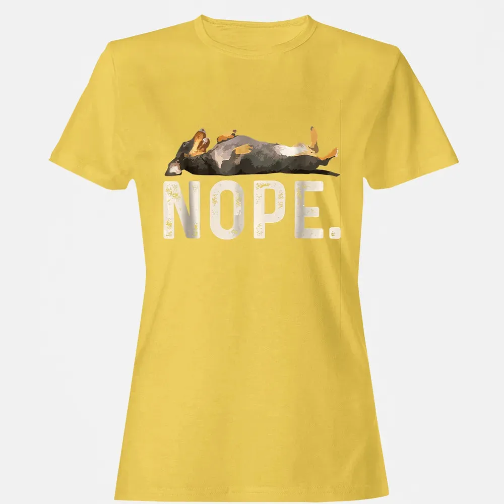 Nope Lazy Dachshund Women's T-shirt - 4