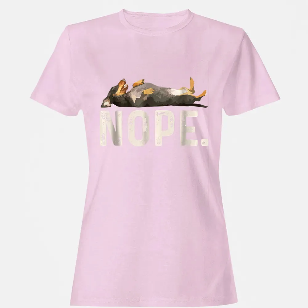 Nope Lazy Dachshund Women's T-shirt - 9