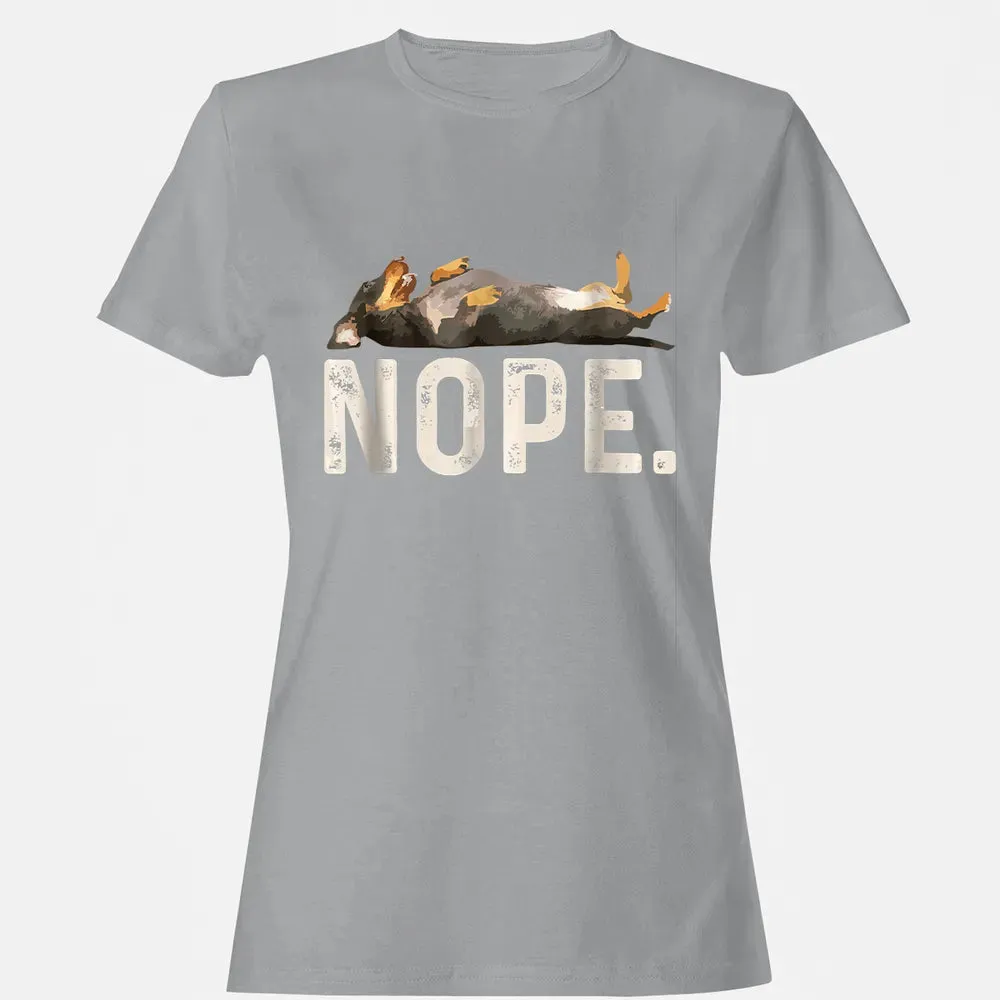 Nope Lazy Dachshund Women's T-shirt - 15