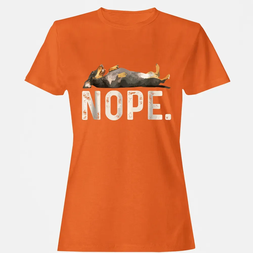 Nope Lazy Dachshund Women's T-shirt - 11