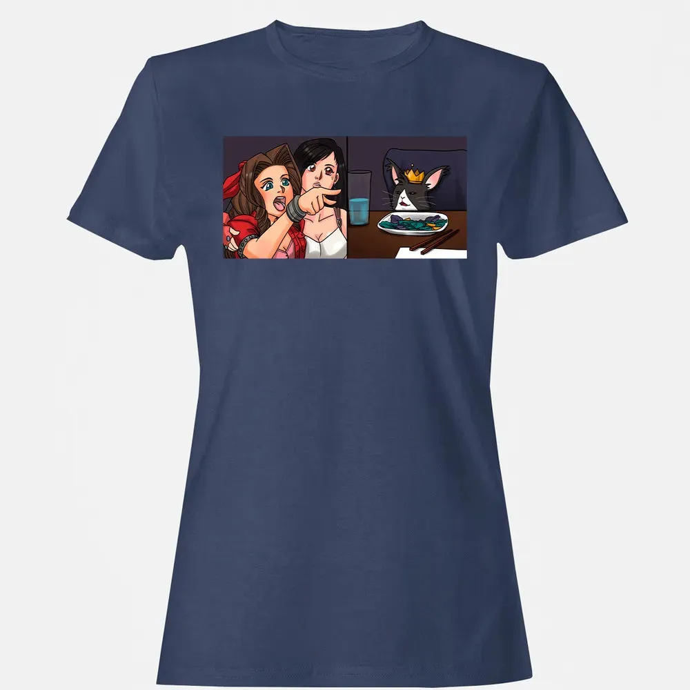 Aerith Yelling At Cat Women's T-shirt - 10