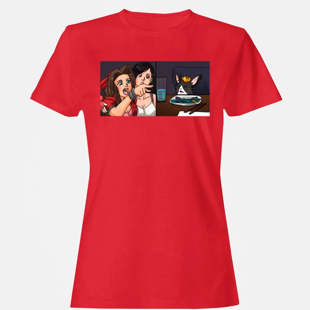 Aerith Yelling At Cat Women's T-shirt - 13