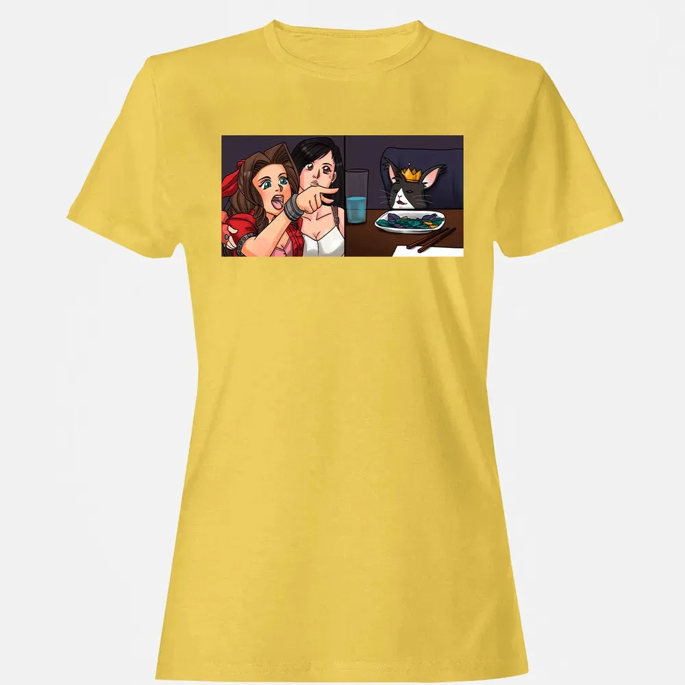 Aerith Yelling At Cat Women's T-shirt - 4