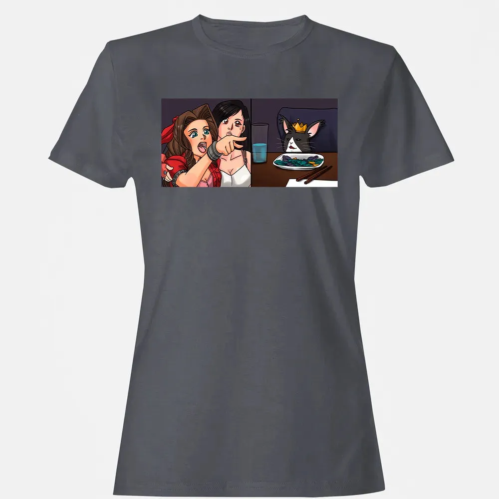 Aerith Yelling At Cat Women's T-shirt - 5