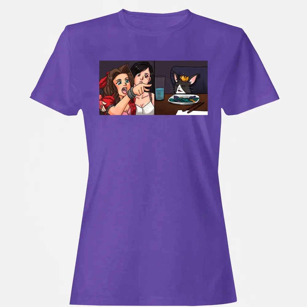 Aerith Yelling At Cat Women's T-shirt - 12