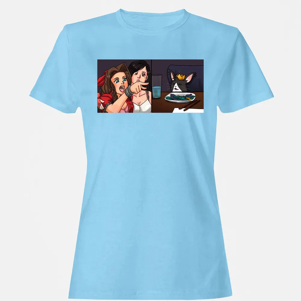 Aerith Yelling At Cat Women's T-shirt - 8