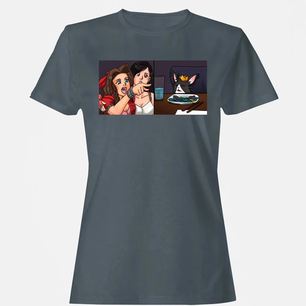 Aerith Yelling At Cat Women's T-shirt - 3