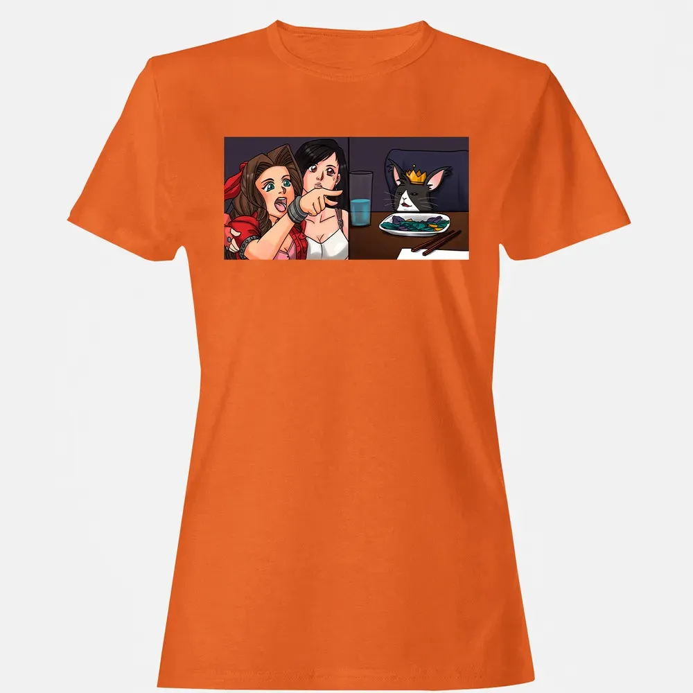Aerith Yelling At Cat Women's T-shirt - 11