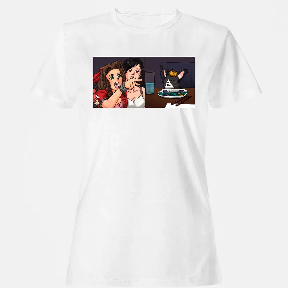 Aerith Yelling At Cat Women's T-shirt - 16