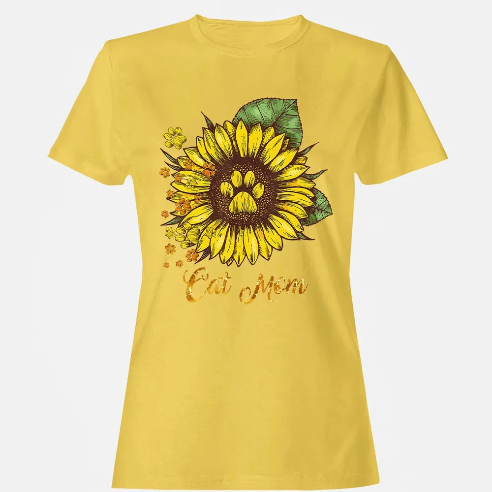 Sunflower Cat men woman  Cat Mom Women's T-shirt - 4