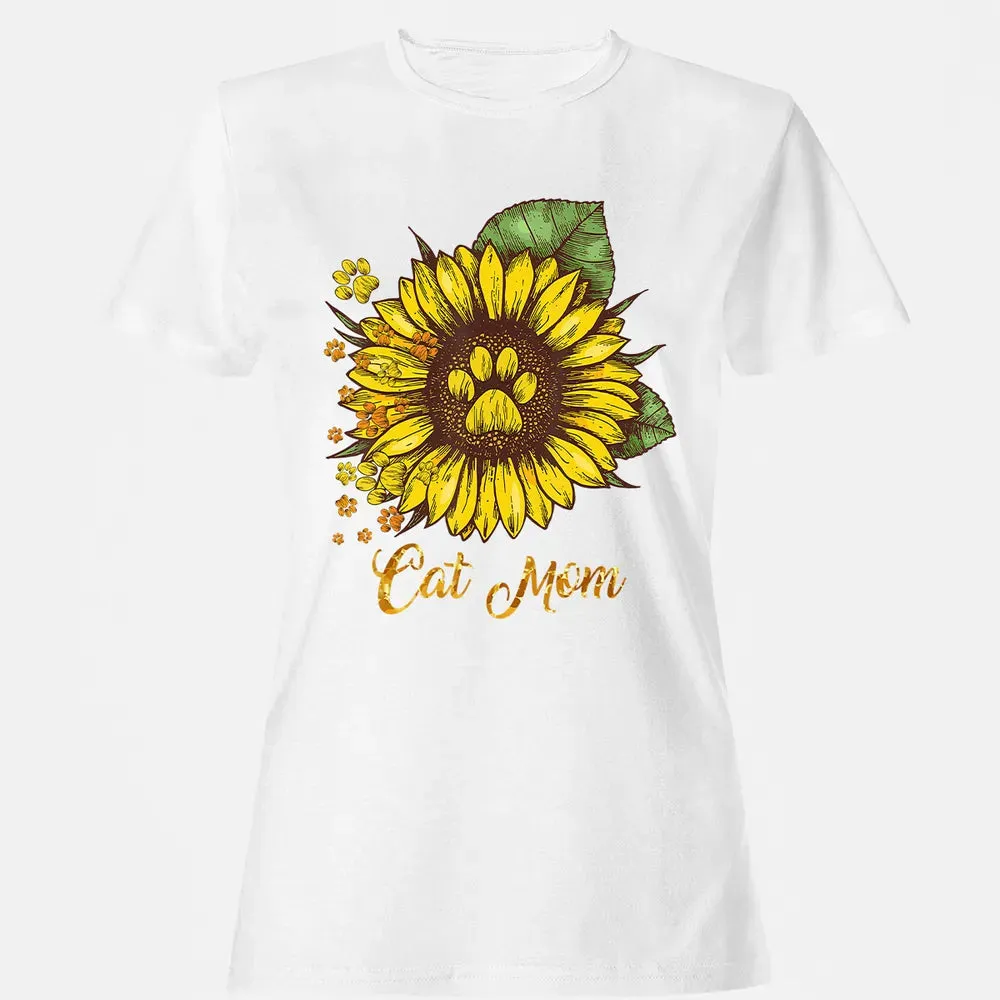 Sunflower Cat men woman  Cat Mom Women's T-shirt - 16