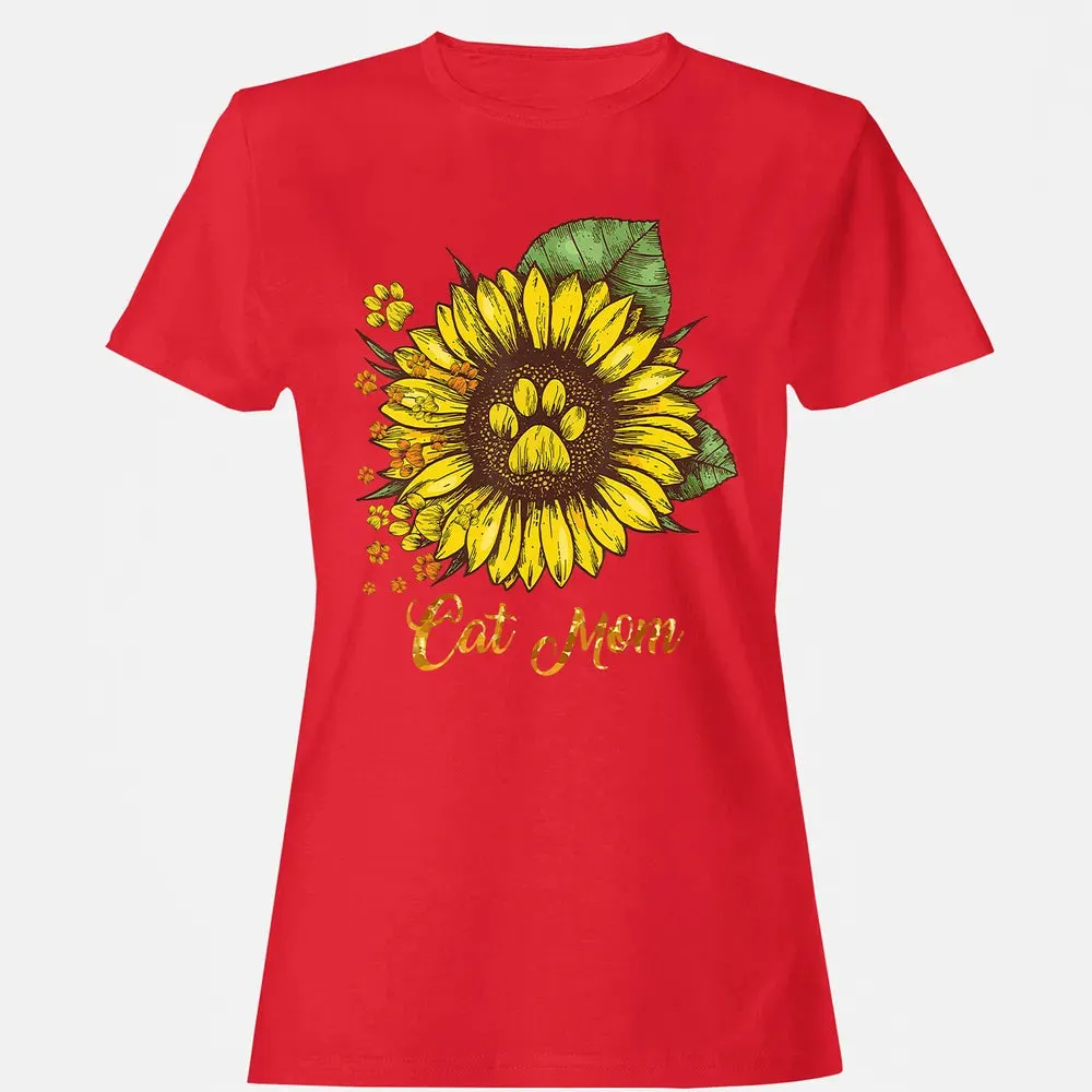 Sunflower Cat men woman  Cat Mom Women's T-shirt - 13