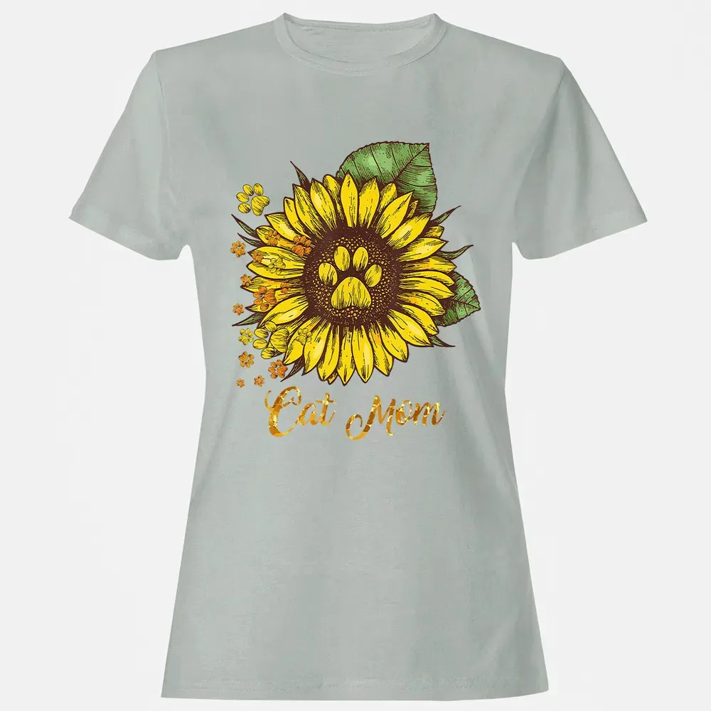 Sunflower Cat men woman  Cat Mom Women's T-shirt - 2