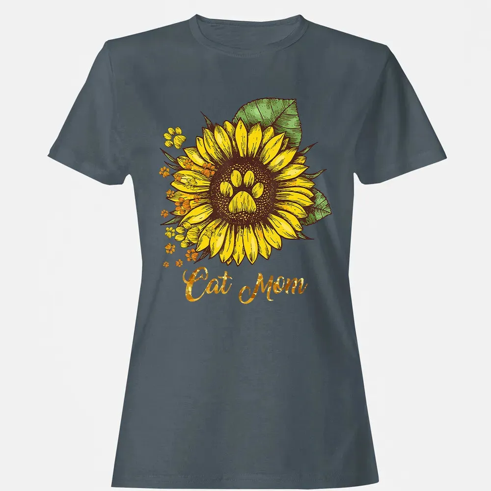 Sunflower Cat men woman  Cat Mom Women's T-shirt - 3