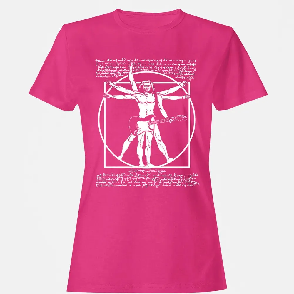 VITRUVIAN MAN PLAYING THE GUITAR Women's T-shirt - 6