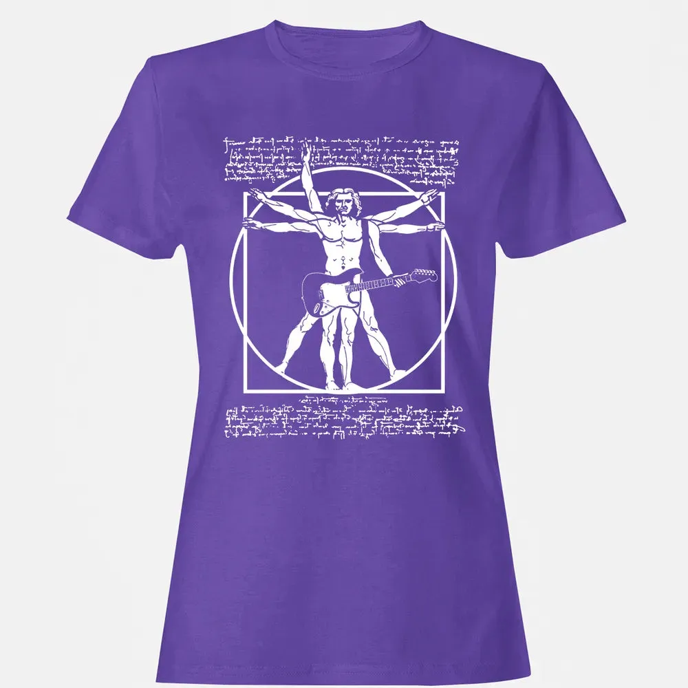 VITRUVIAN MAN PLAYING THE GUITAR Women's T-shirt - 12
