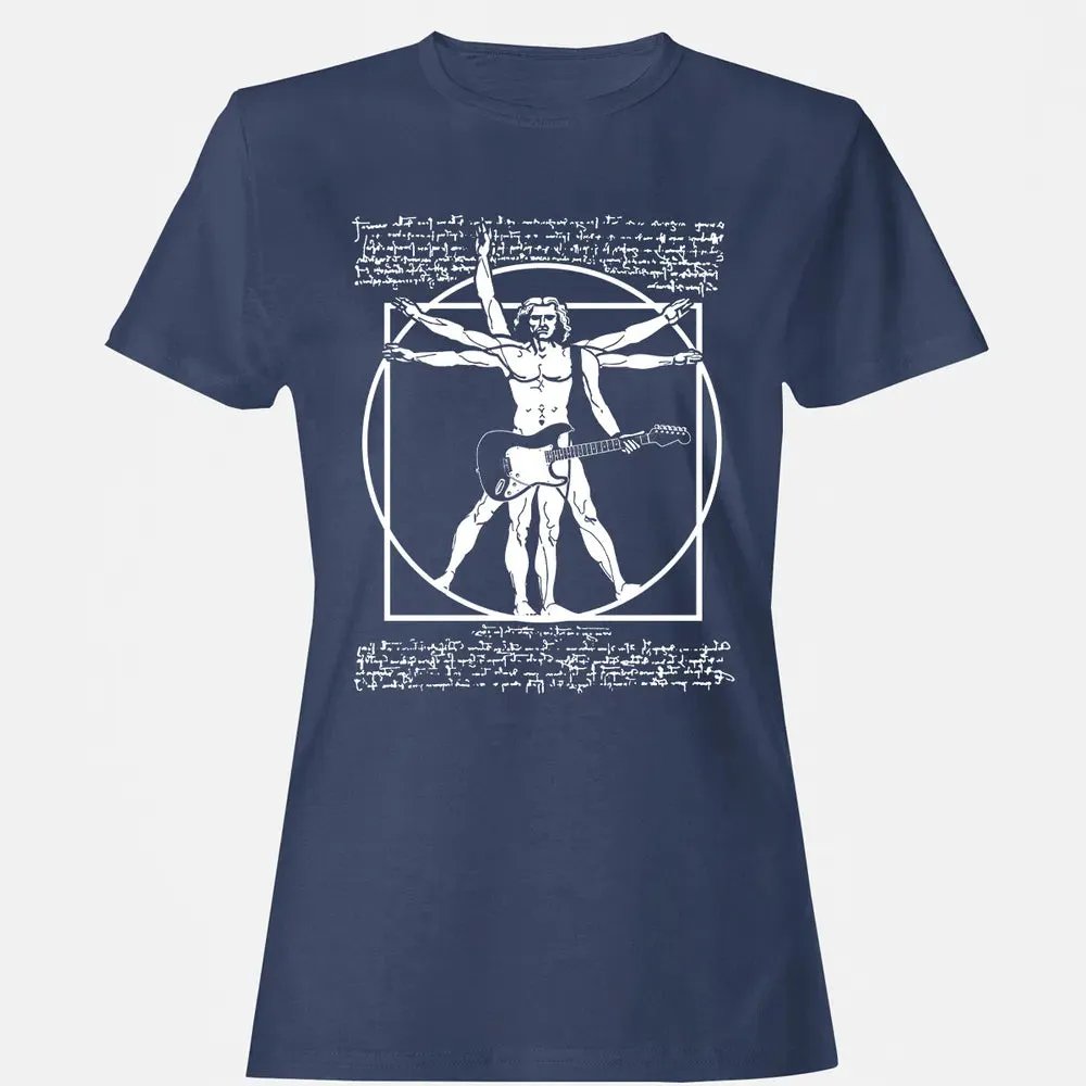 VITRUVIAN MAN PLAYING THE GUITAR Women's T-shirt - 10