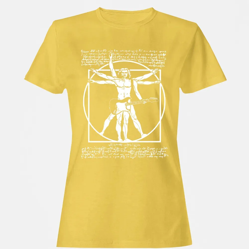 VITRUVIAN MAN PLAYING THE GUITAR Women's T-shirt - 4