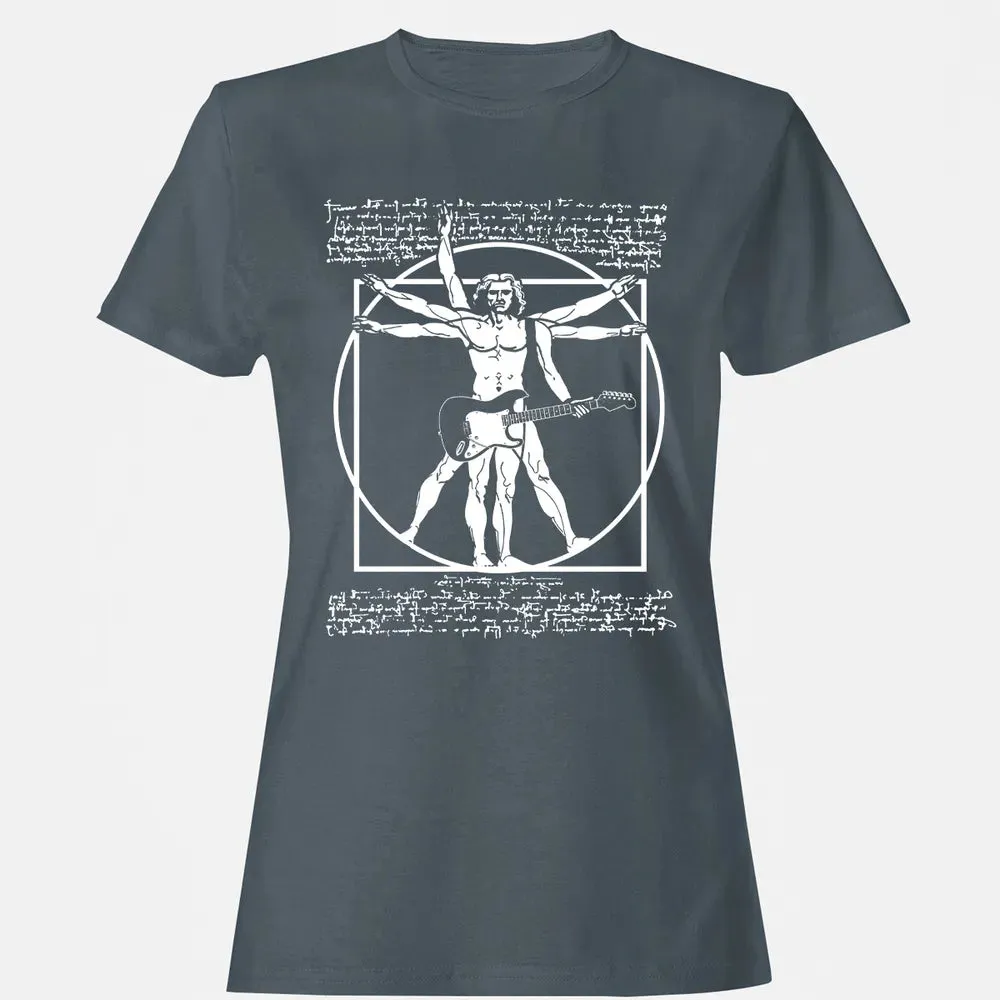 VITRUVIAN MAN PLAYING THE GUITAR Women's T-shirt - 3