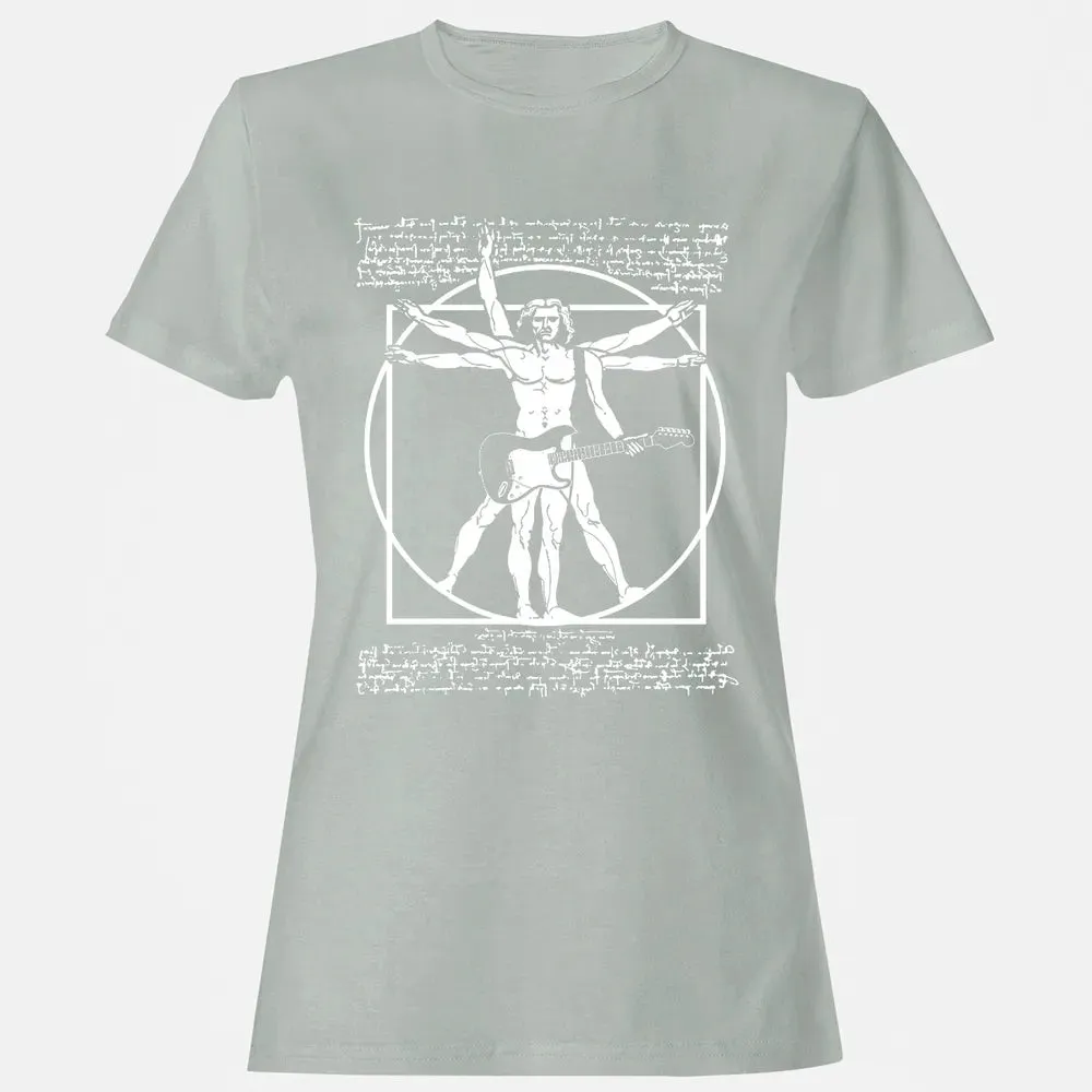 VITRUVIAN MAN PLAYING THE GUITAR Women's T-shirt - 2