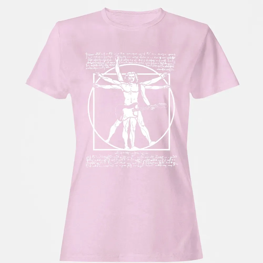 VITRUVIAN MAN PLAYING THE GUITAR Women's T-shirt - 9