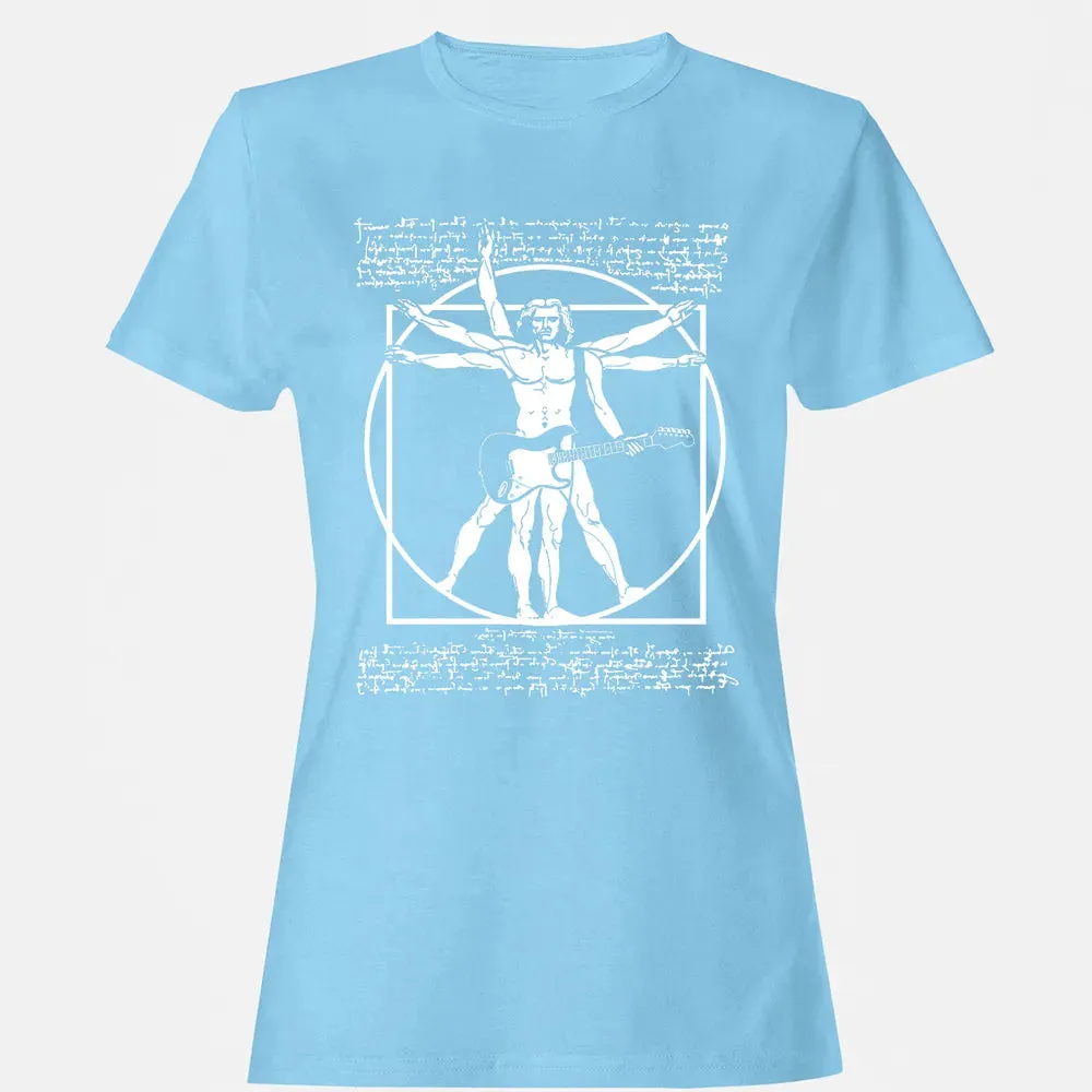 VITRUVIAN MAN PLAYING THE GUITAR Women's T-shirt - 8