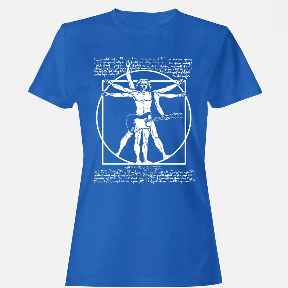 VITRUVIAN MAN PLAYING THE GUITAR Women's T-shirt - 14