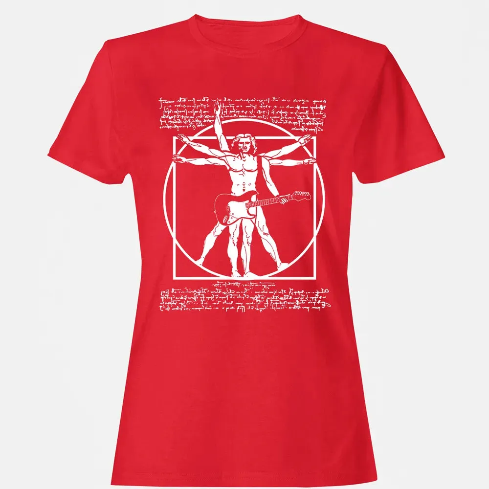 VITRUVIAN MAN PLAYING THE GUITAR Women's T-shirt - 13