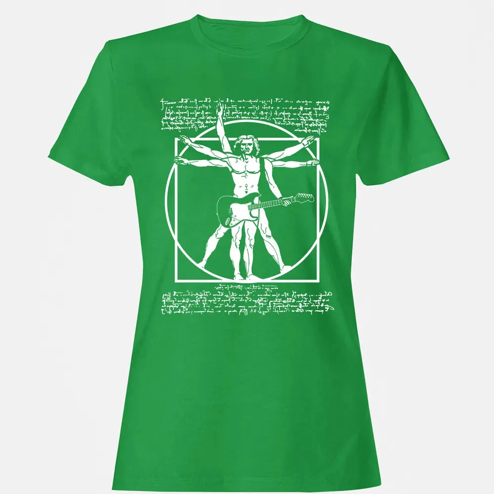 VITRUVIAN MAN PLAYING THE GUITAR Women's T-shirt - 7
