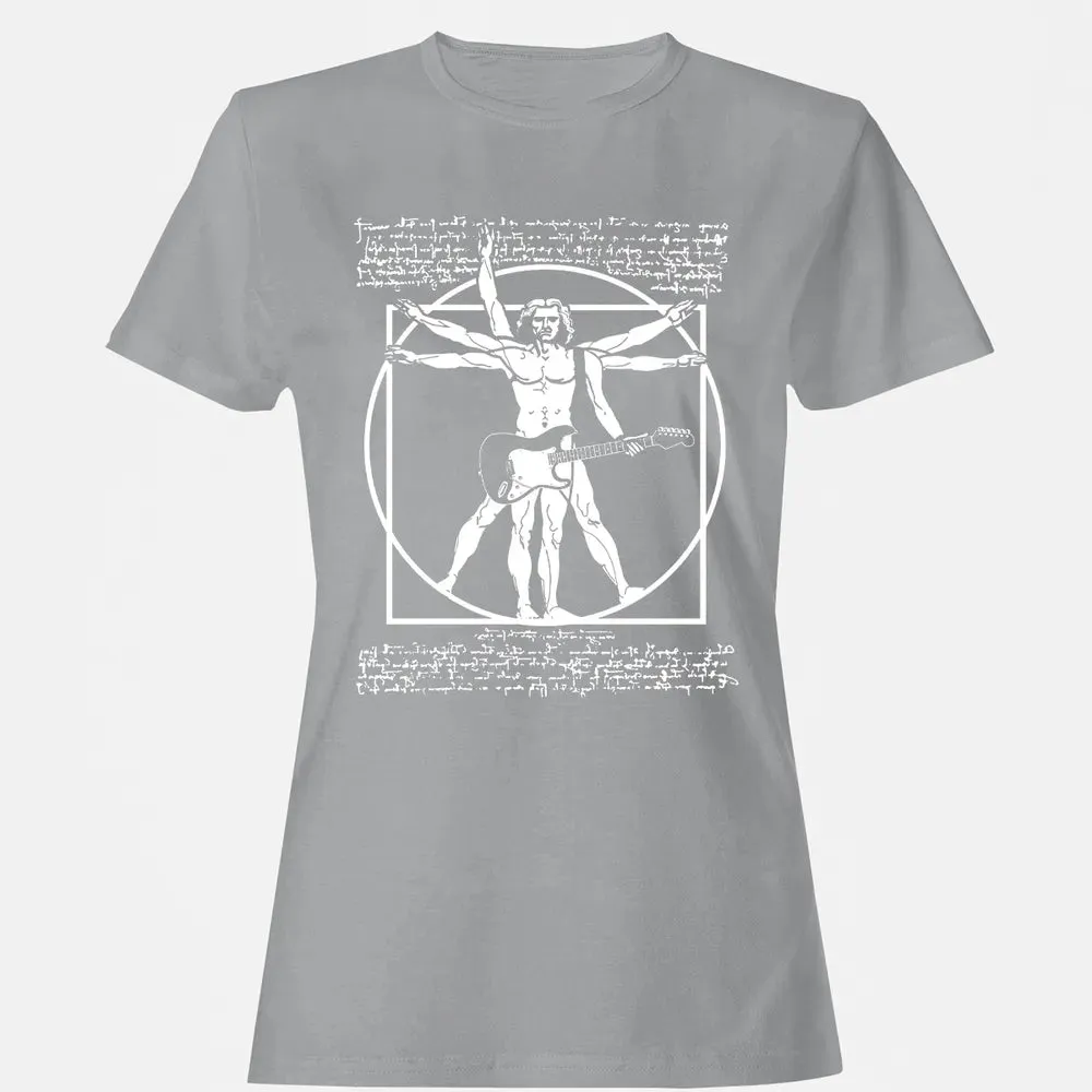 VITRUVIAN MAN PLAYING THE GUITAR Women's T-shirt - 15