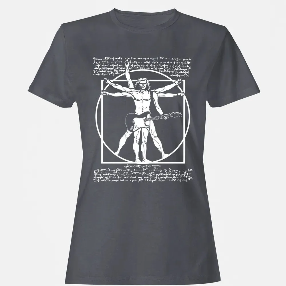 VITRUVIAN MAN PLAYING THE GUITAR Women's T-shirt - 5