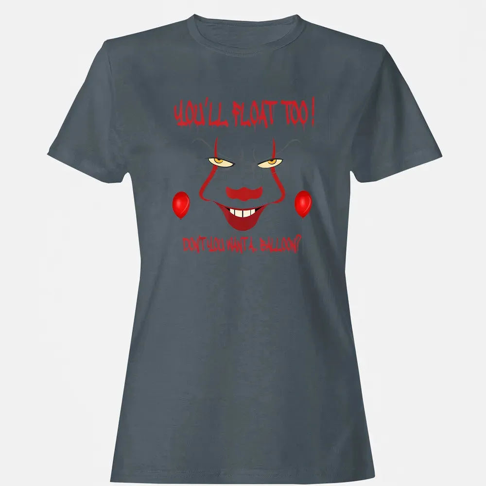 Scary Clown Face Horror Halloween Costume  Float Too Women's T-shirt - 3
