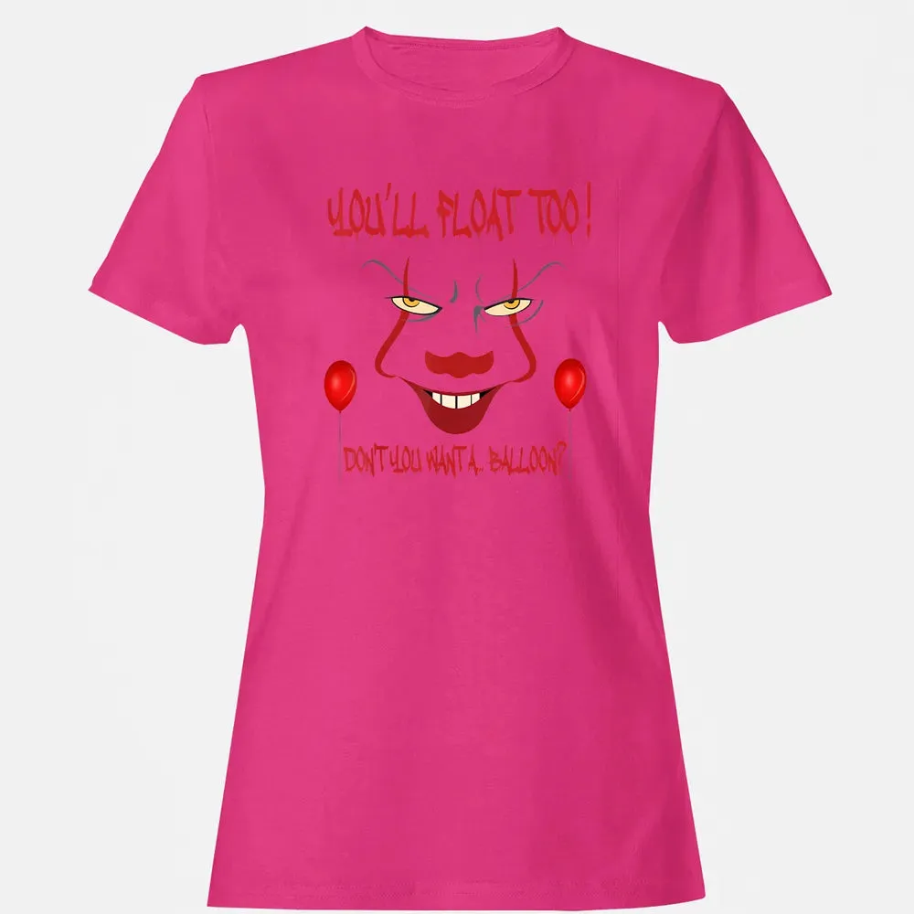 Scary Clown Face Horror Halloween Costume  Float Too Women's T-shirt - 6