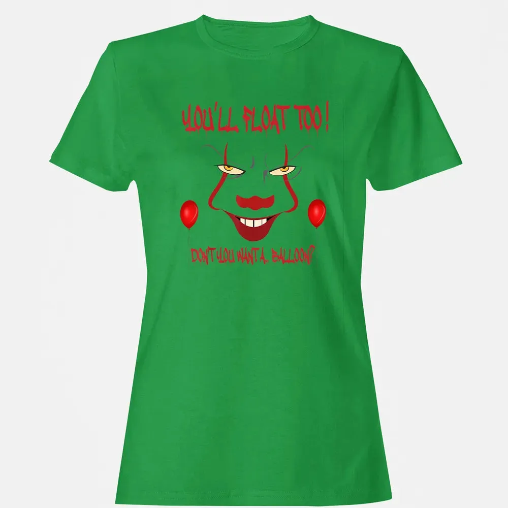 Scary Clown Face Horror Halloween Costume  Float Too Women's T-shirt - 7