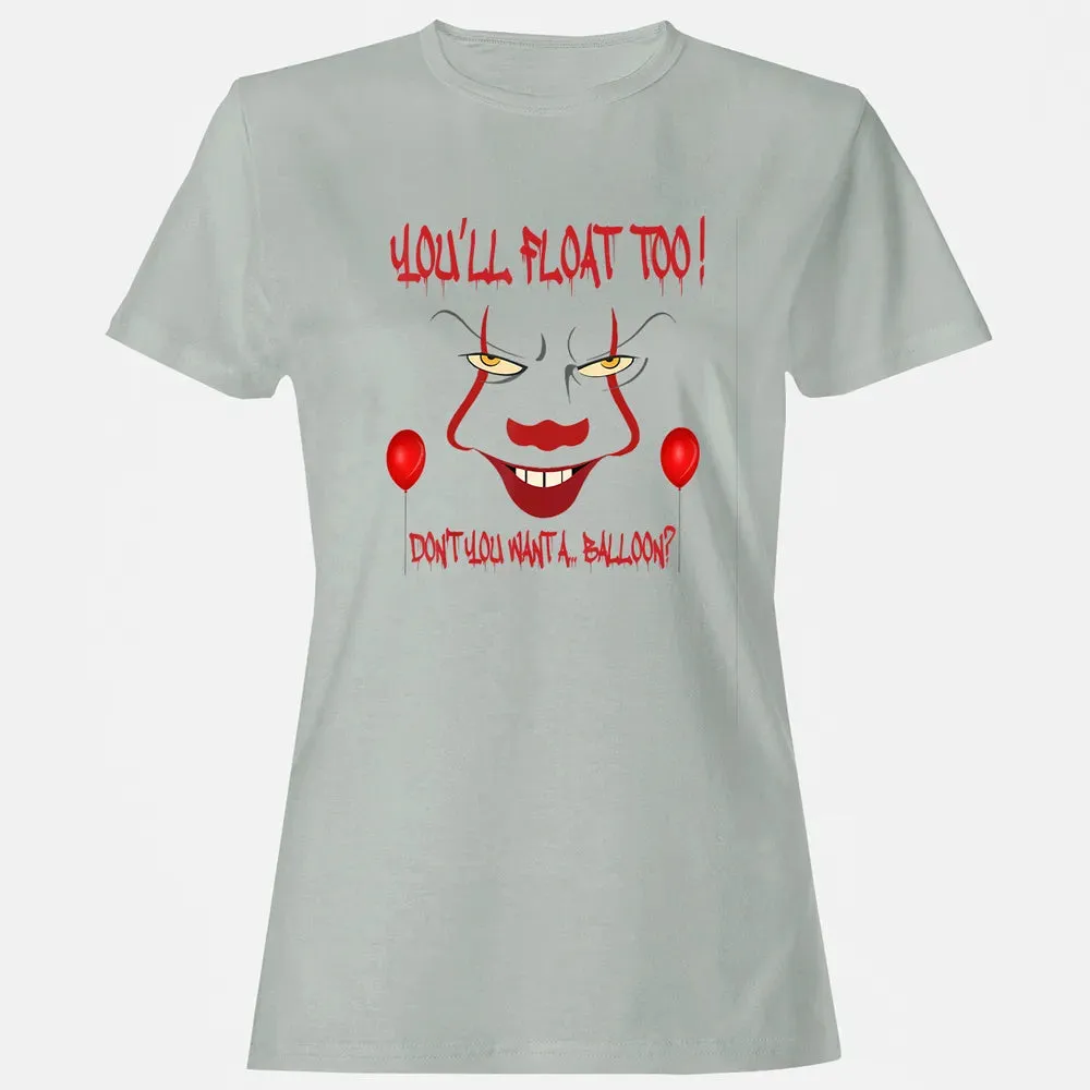 Scary Clown Face Horror Halloween Costume  Float Too Women's T-shirt - 2