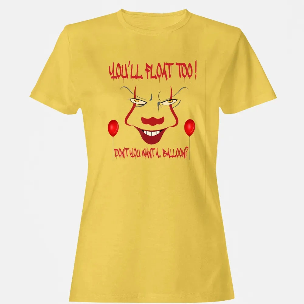 Scary Clown Face Horror Halloween Costume  Float Too Women's T-shirt - 4