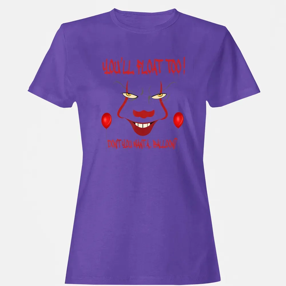Scary Clown Face Horror Halloween Costume  Float Too Women's T-shirt - 12