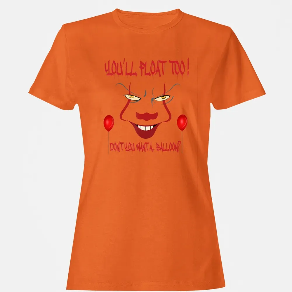 Scary Clown Face Horror Halloween Costume  Float Too Women's T-shirt - 11