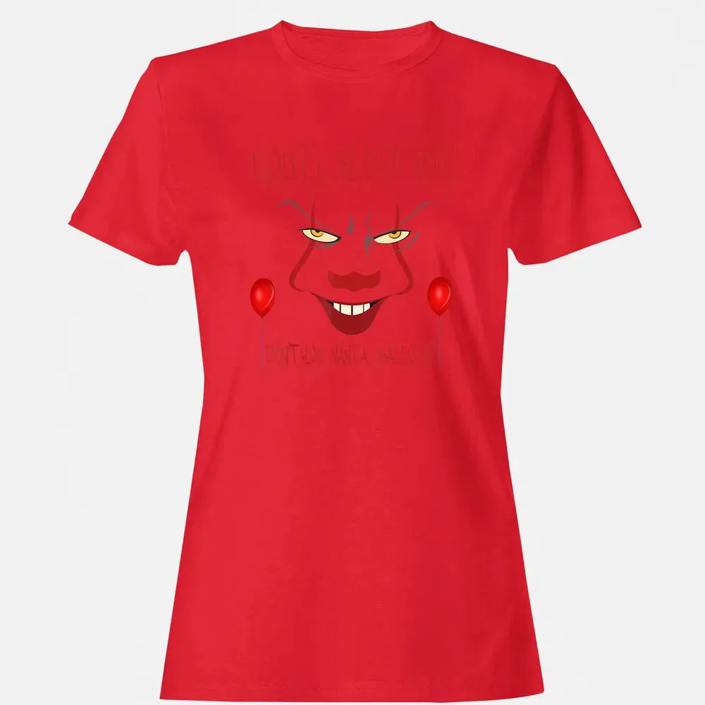 Scary Clown Face Horror Halloween Costume  Float Too Women's T-shirt - 13