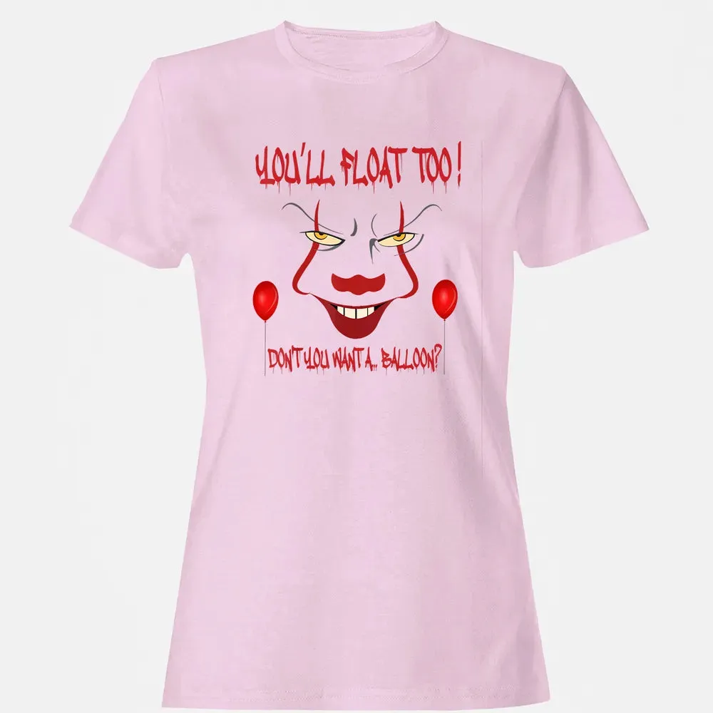 Scary Clown Face Horror Halloween Costume  Float Too Women's T-shirt - 9