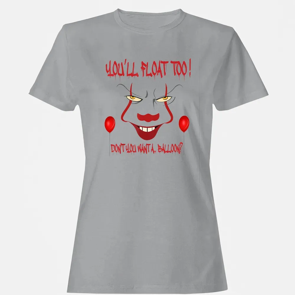 Scary Clown Face Horror Halloween Costume  Float Too Women's T-shirt - 15