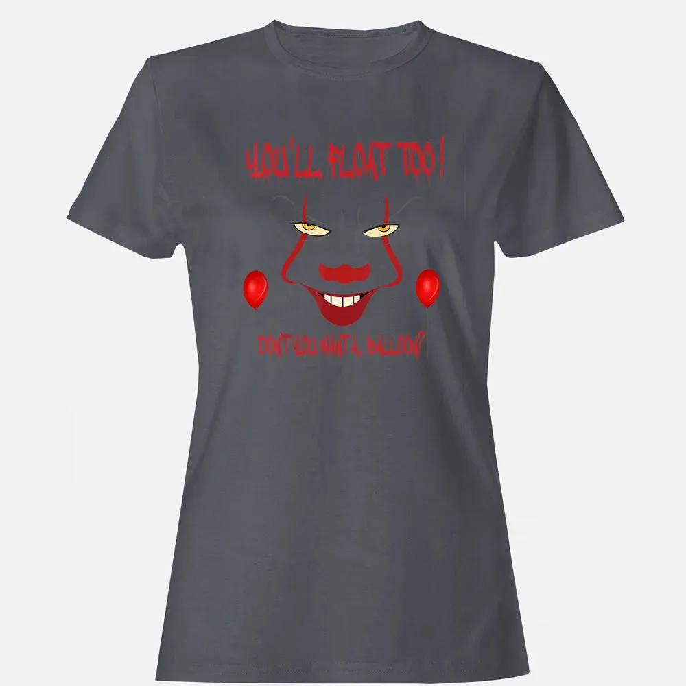 Scary Clown Face Horror Halloween Costume  Float Too Women's T-shirt - 5