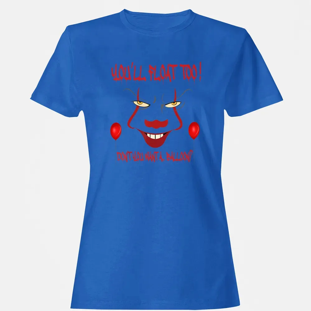 Scary Clown Face Horror Halloween Costume  Float Too Women's T-shirt - 14