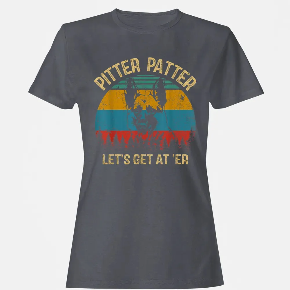 Funny Pitter Vintage Patter German Shepherd 2 Women's T-shirt - 5