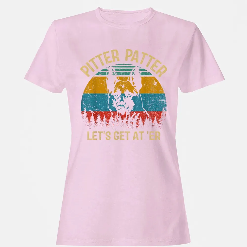Funny Pitter Vintage Patter German Shepherd 2 Women's T-shirt - 9